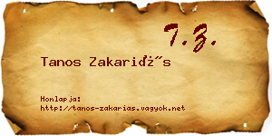 Tanos Zakariás névjegykártya